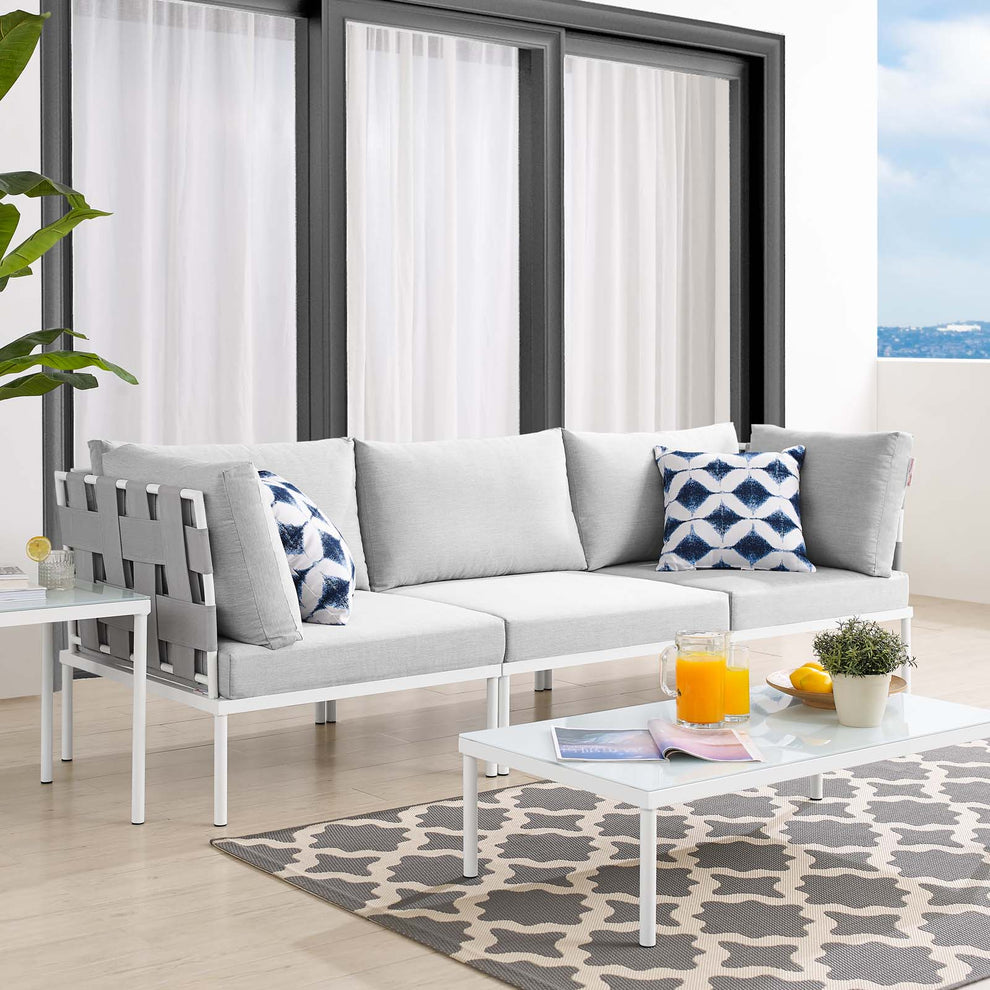 Harmony Sunbrella® Outdoor Patio Aluminum Sofa By Modway - EEI-4968 | Outdoor Sofas, Loveseats & Sectionals | Modishstore - 1