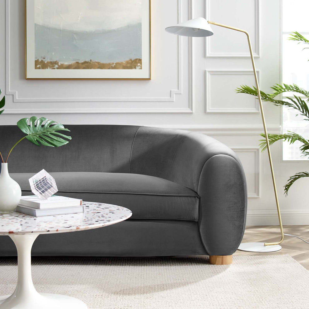 Modway Abundant Performance Velvet Sofa - EEI-4970 | Sofas | Modishstore - 1