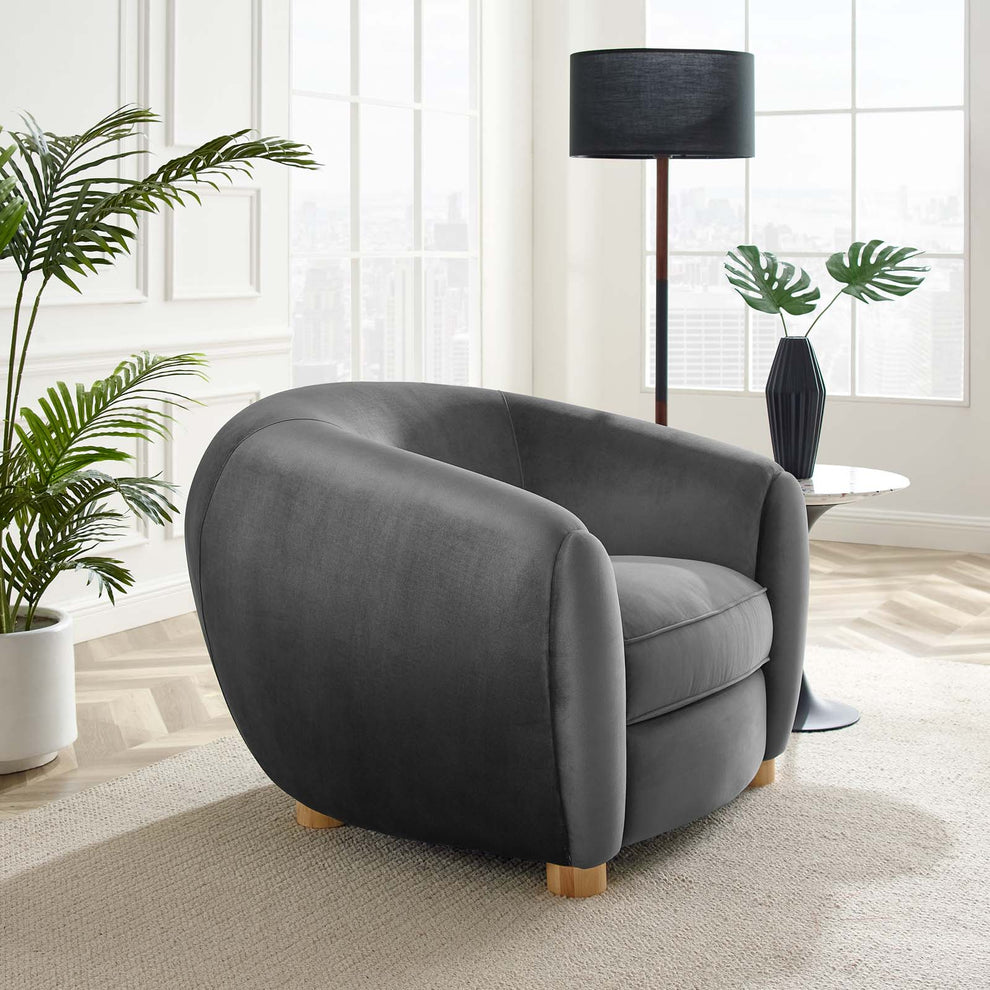 Modway Abundant Performance Velvet Armchair - EEI-4971 | Armchairs | Modishstore - 1