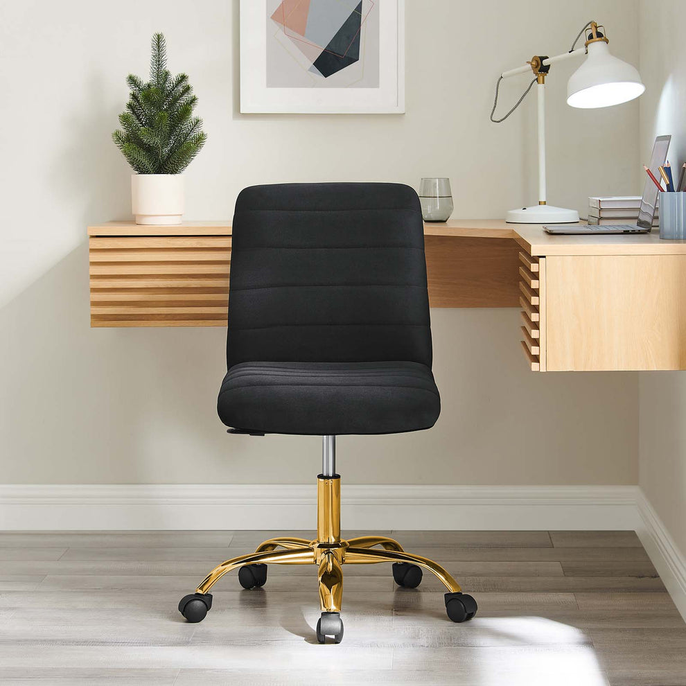 Ripple Armless Performance Velvet Office Chair By Modway - EEI-4972 | Office Chairs | Modishstore - 1