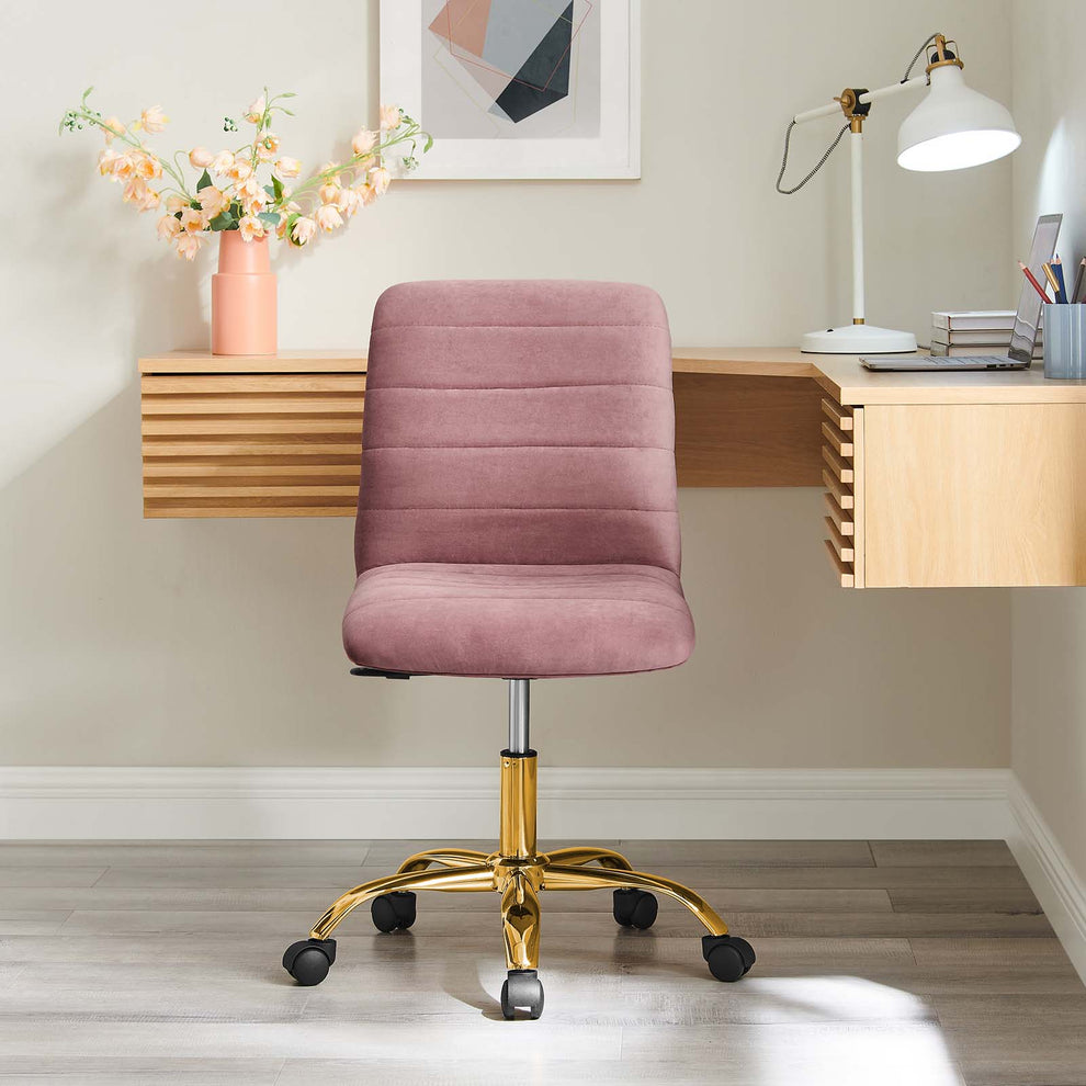 Ripple Armless Performance Velvet Office Chair By Modway - EEI-4972 | Office Chairs | Modishstore - 16