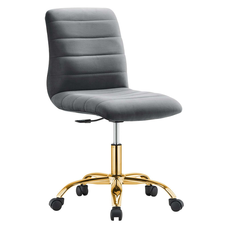 Ripple Armless Performance Velvet Office Chair By Modway - EEI-4972 | Office Chairs | Modishstore - 17