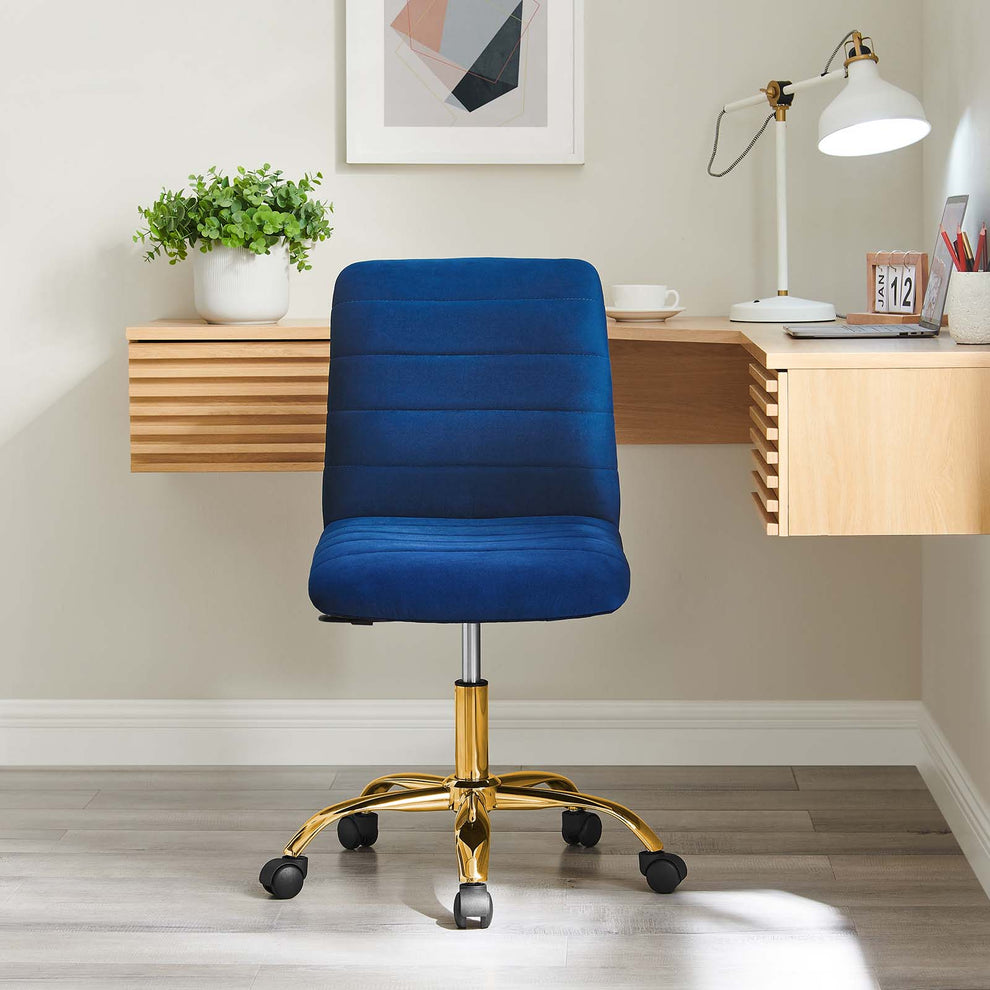 Ripple Armless Performance Velvet Office Chair By Modway - EEI-4972 | Office Chairs | Modishstore - 40