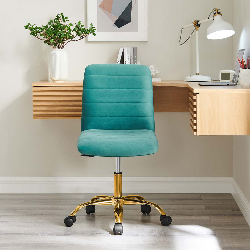 Ripple Armless Performance Velvet Office Chair By Modway - EEI-4972 | Office Chairs | Modishstore - 48