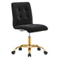 Prim Armless Performance Velvet Office Chair By Modway - EEI-4973 | Office Chairs | Modishstore - 2