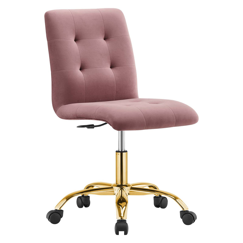 Prim Armless Performance Velvet Office Chair By Modway - EEI-4973 | Office Chairs | Modishstore - 9