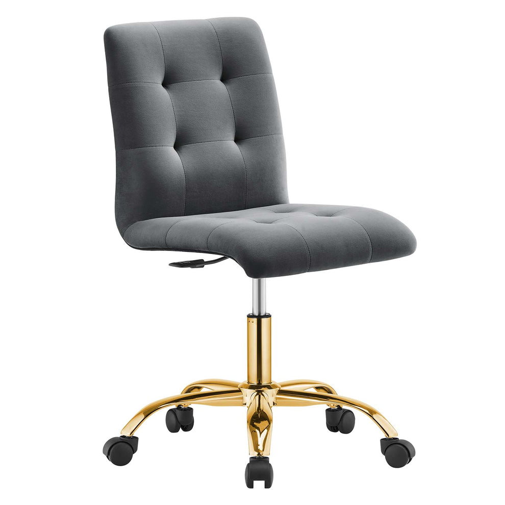 Prim Armless Performance Velvet Office Chair By Modway - EEI-4973 | Office Chairs | Modishstore - 17