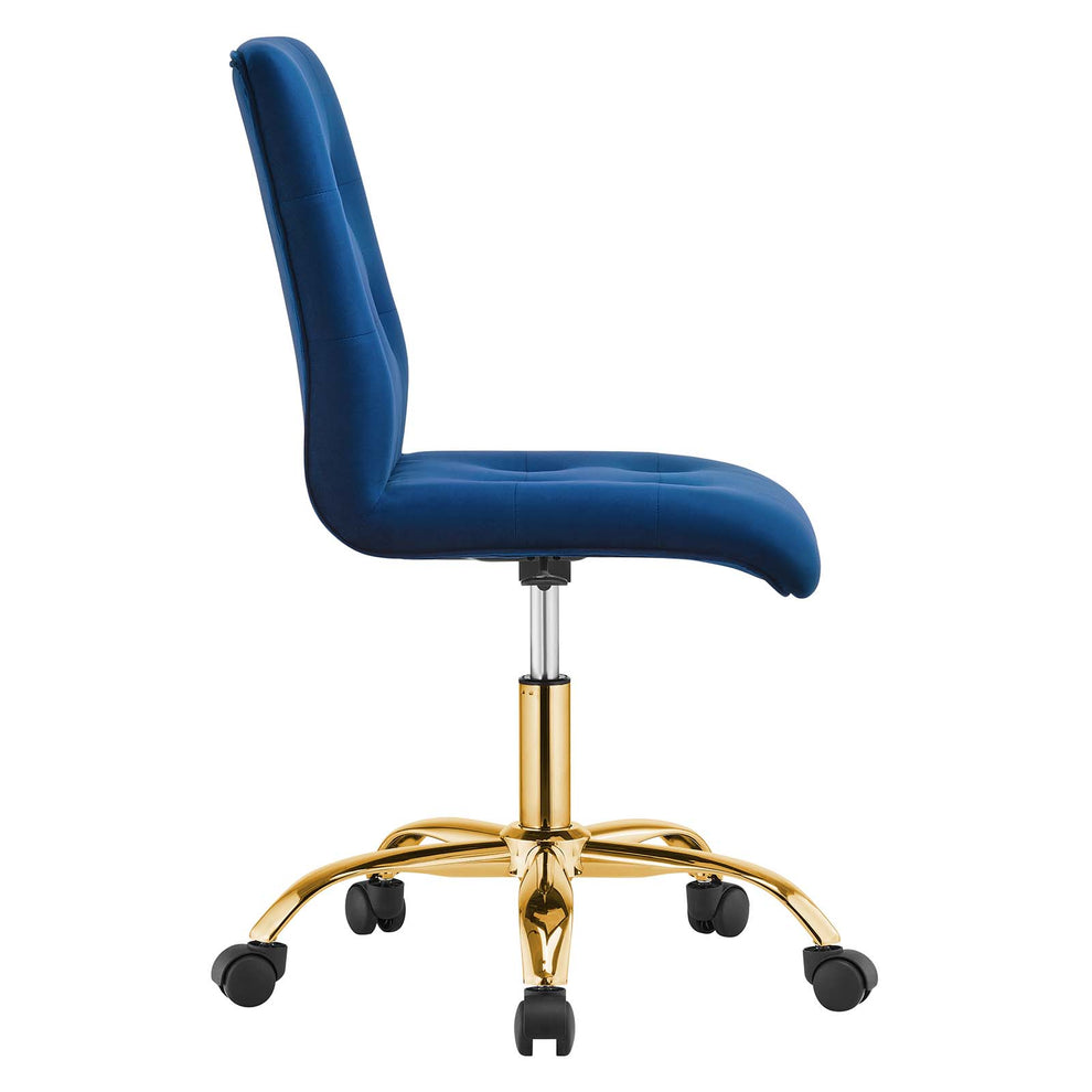 Prim Armless Performance Velvet Office Chair By Modway - EEI-4973 | Office Chairs | Modishstore - 34