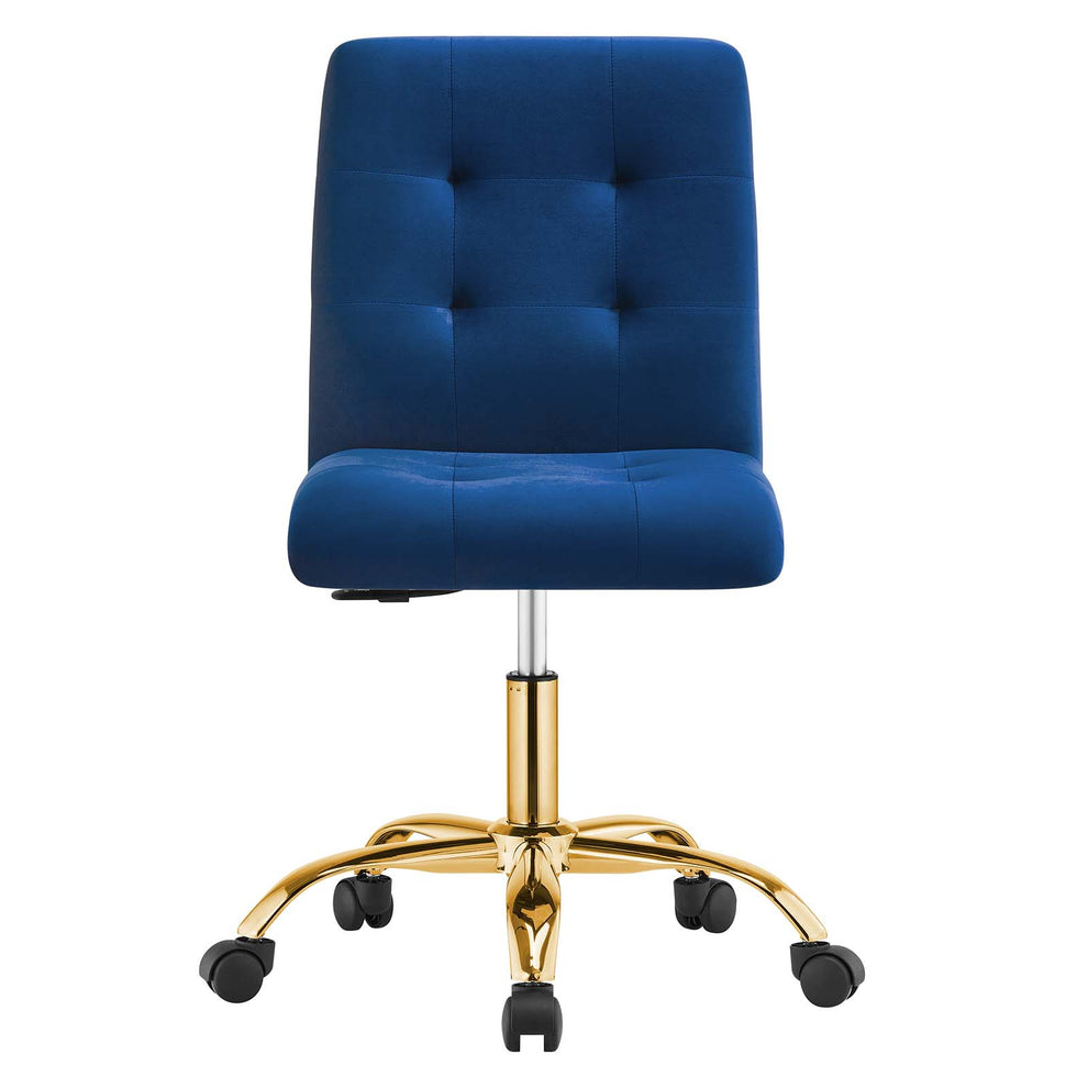 Prim Armless Performance Velvet Office Chair By Modway - EEI-4973 | Office Chairs | Modishstore - 36