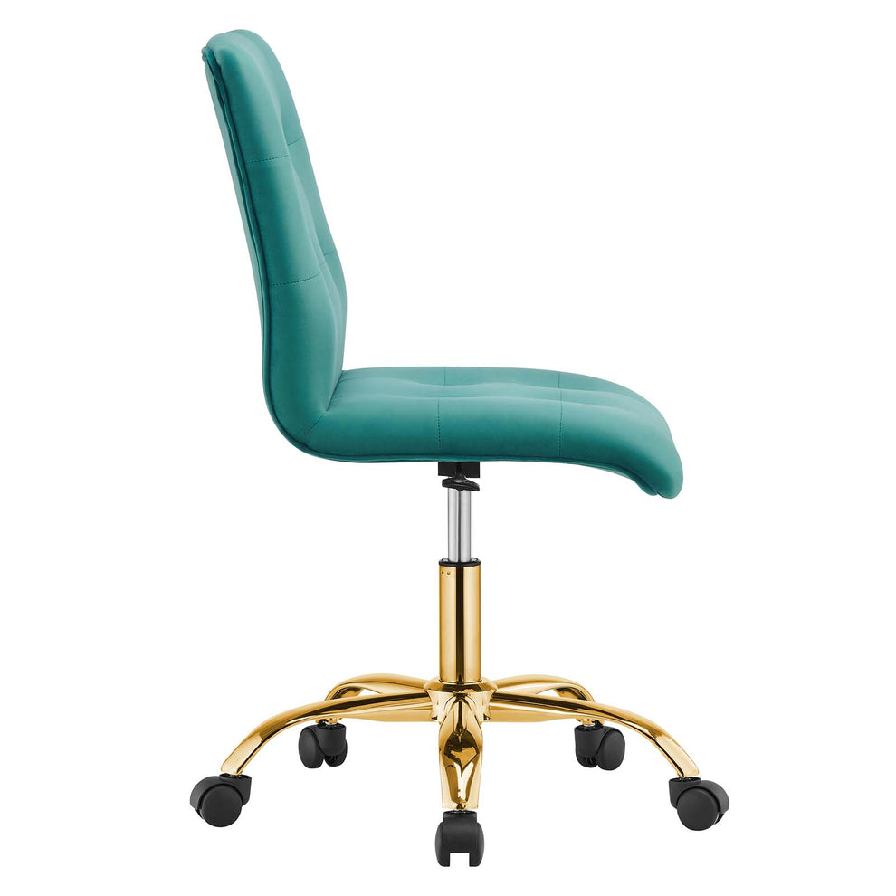 Prim Armless Performance Velvet Office Chair By Modway - EEI-4973 | Office Chairs | Modishstore - 42
