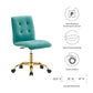 Prim Armless Performance Velvet Office Chair By Modway - EEI-4973 | Office Chairs | Modishstore - 47