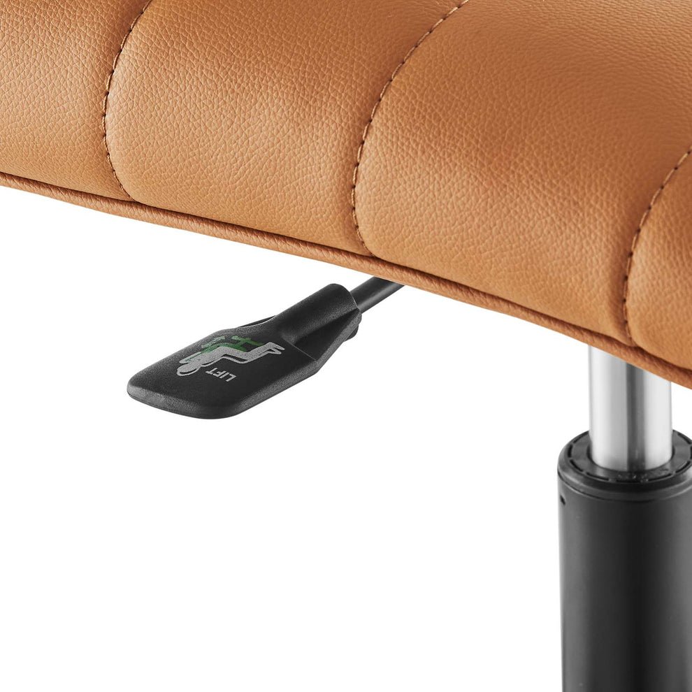 Ripple Armless Vegan Leather Office Chair By Modway - EEI-4974 | Office Chairs | Modishstore - 13