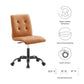 Prim Armless Vegan Leather Office Chair By Modway - EEI-4975 | Office Chairs | Modishstore - 15