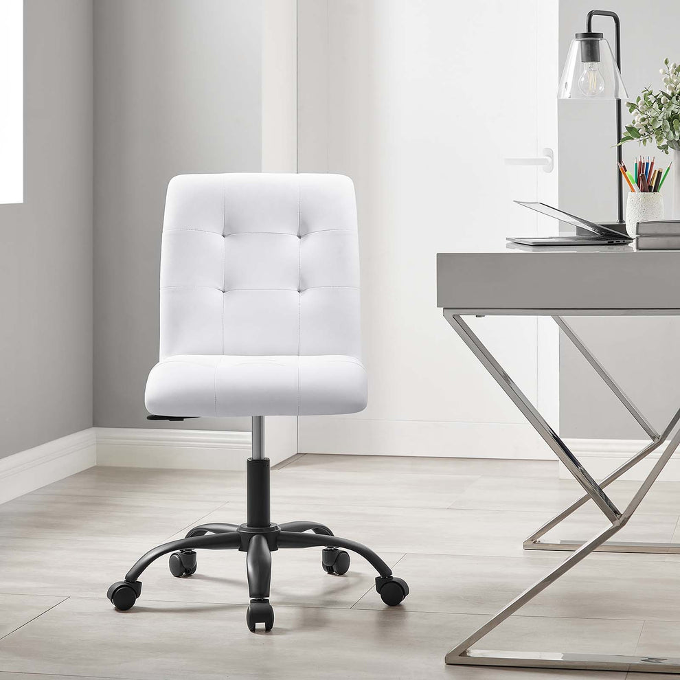 Prim Armless Vegan Leather Office Chair By Modway - EEI-4975 | Office Chairs | Modishstore - 24