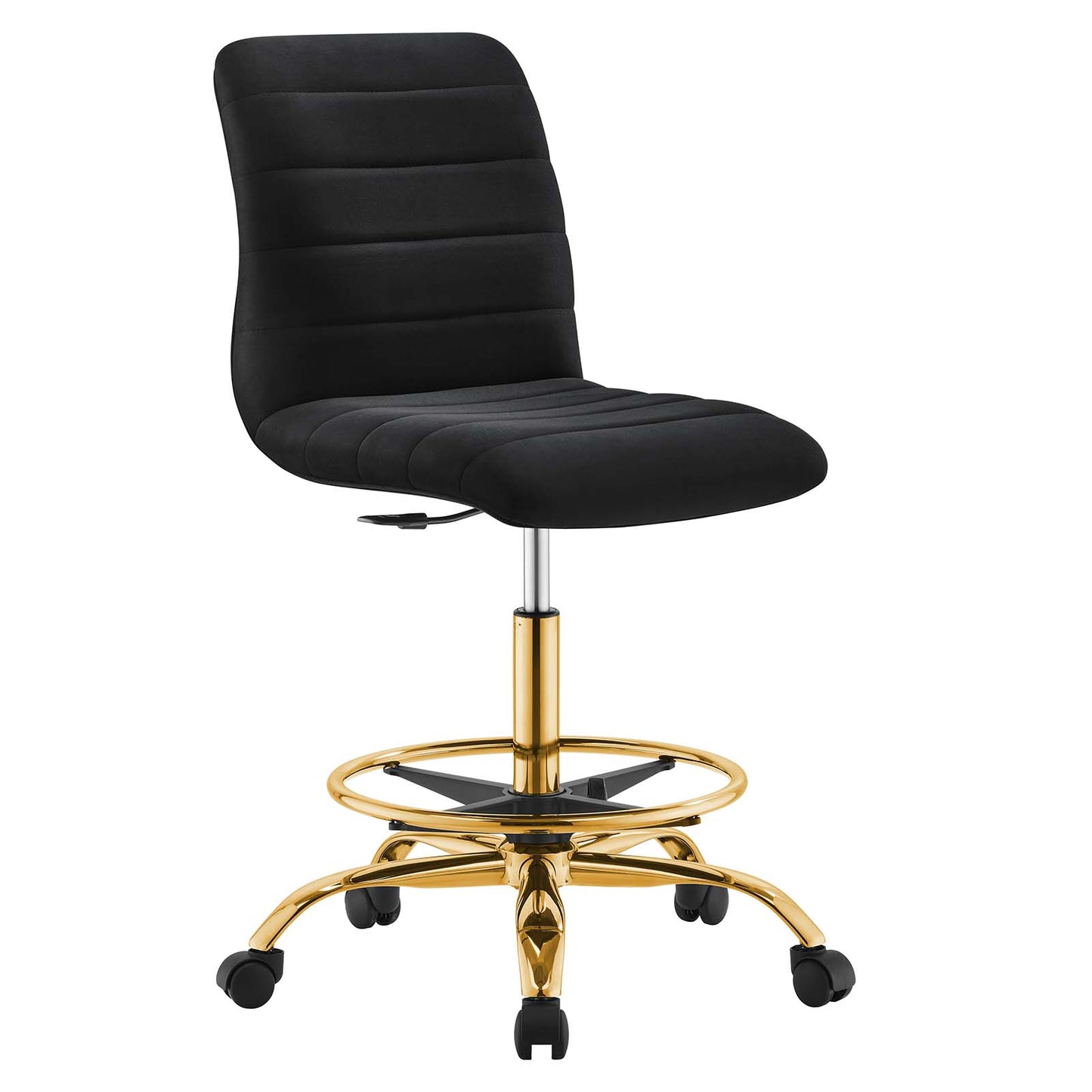 Ripple Armless Performance Velvet Drafting Chair By Modway - EEI-4976 | Office Chairs | Modishstore - 2