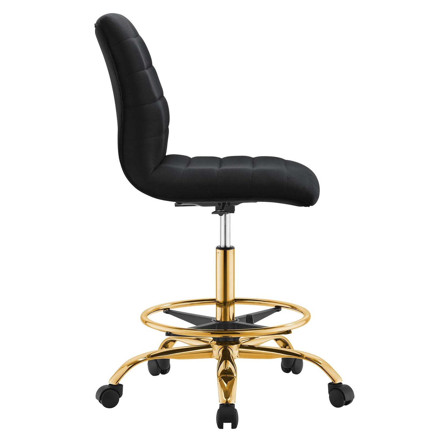 Ripple Armless Performance Velvet Drafting Chair By Modway - EEI-4976 | Office Chairs | Modishstore - 3