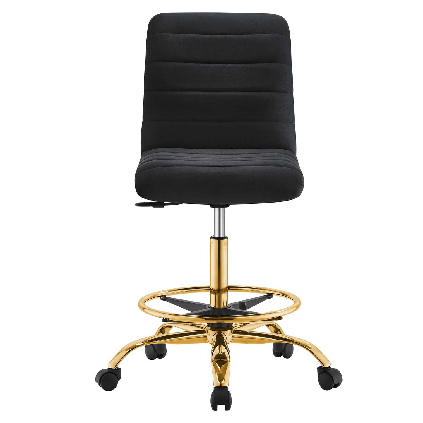 Ripple Armless Performance Velvet Drafting Chair By Modway - EEI-4976 | Office Chairs | Modishstore - 5