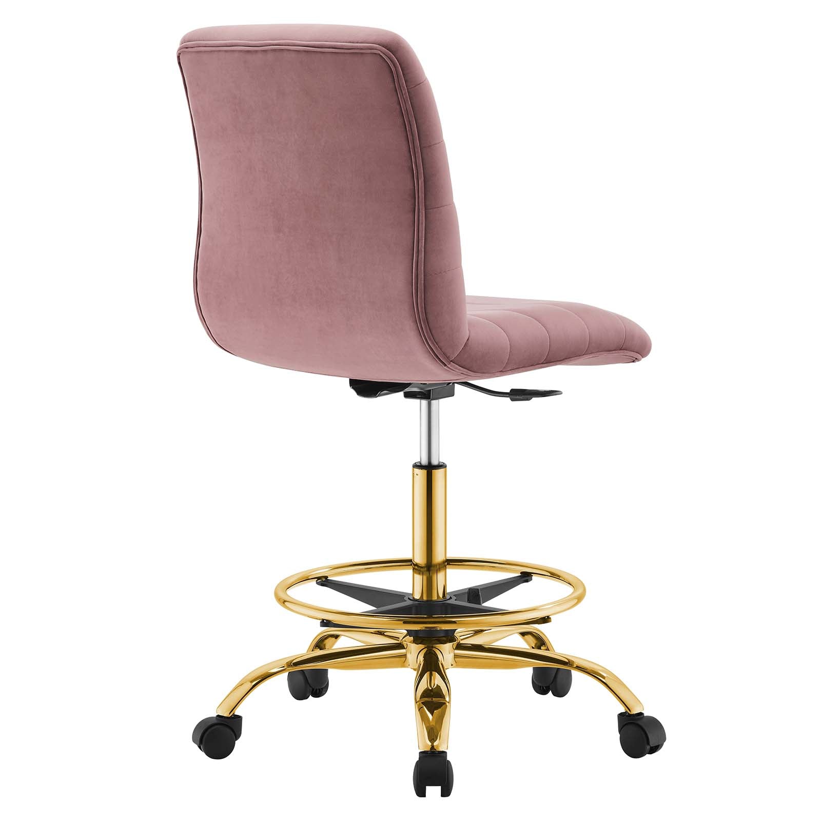 Ripple Armless Performance Velvet Drafting Chair By Modway - EEI-4976 | Office Chairs | Modishstore - 11
