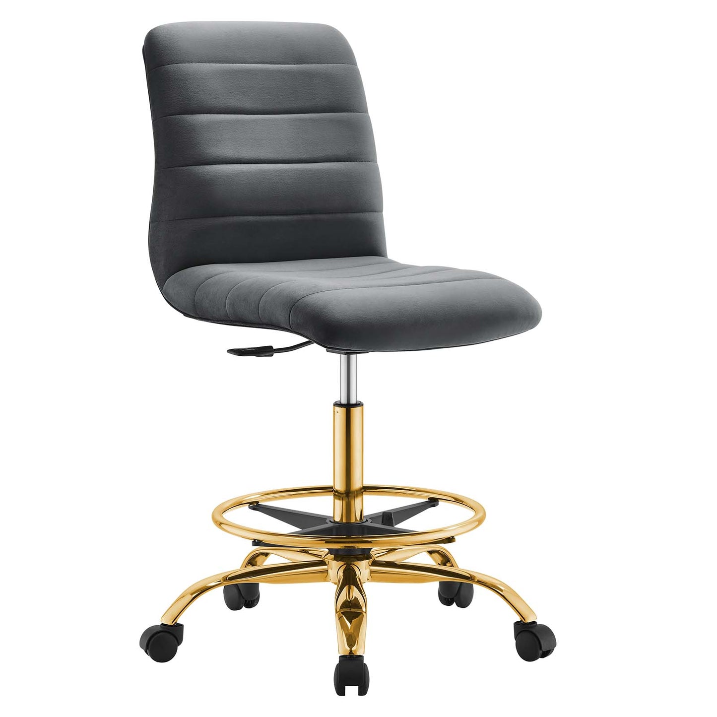 Ripple Armless Performance Velvet Drafting Chair By Modway - EEI-4976 | Office Chairs | Modishstore - 17