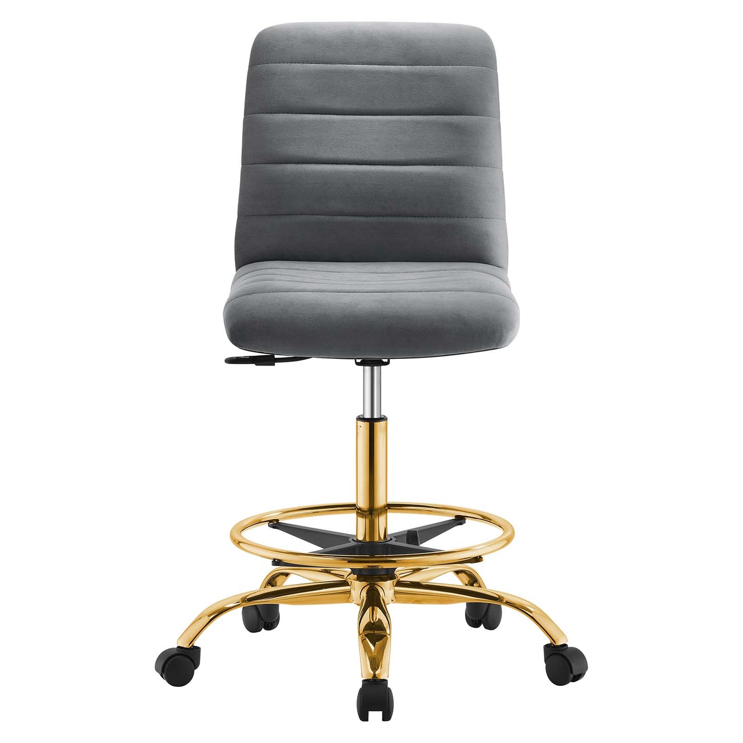 Ripple Armless Performance Velvet Drafting Chair By Modway - EEI-4976 | Office Chairs | Modishstore - 20