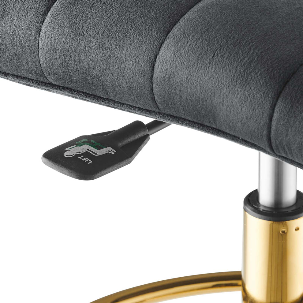 Ripple Armless Performance Velvet Drafting Chair By Modway - EEI-4976 | Office Chairs | Modishstore - 21
