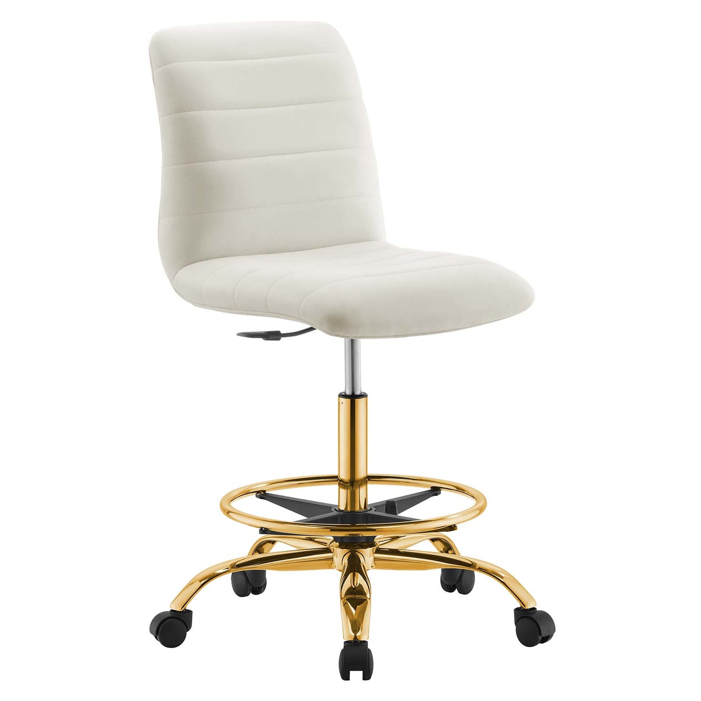 Ripple Armless Performance Velvet Drafting Chair By Modway - EEI-4976 | Office Chairs | Modishstore - 25