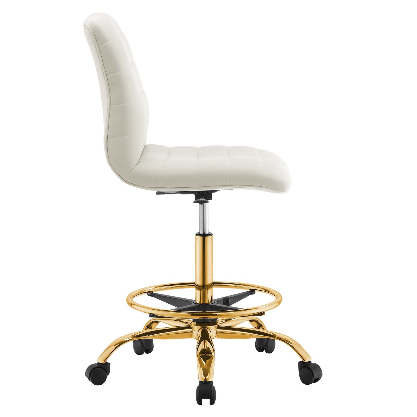 Ripple Armless Performance Velvet Drafting Chair By Modway - EEI-4976 | Office Chairs | Modishstore - 26