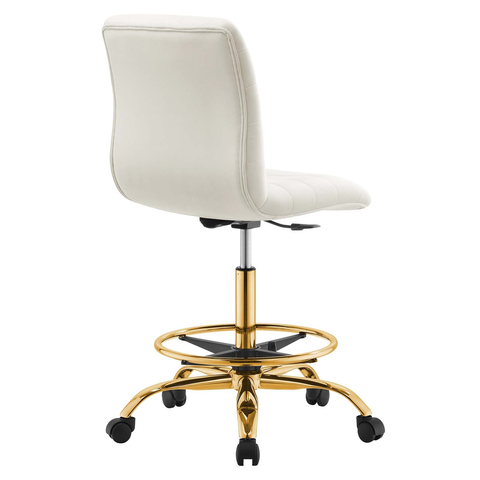 Ripple Armless Performance Velvet Drafting Chair By Modway - EEI-4976 | Office Chairs | Modishstore - 27