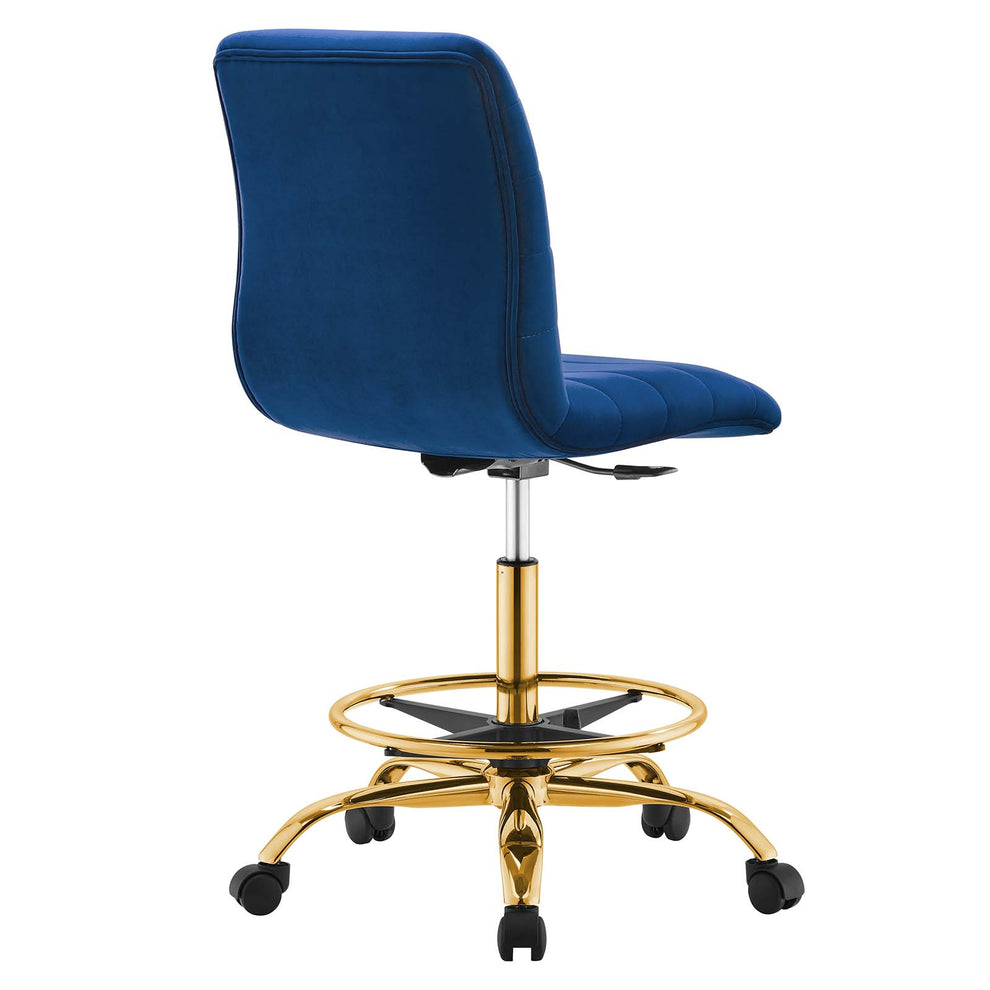 Ripple Armless Performance Velvet Drafting Chair By Modway - EEI-4976 | Office Chairs | Modishstore - 35