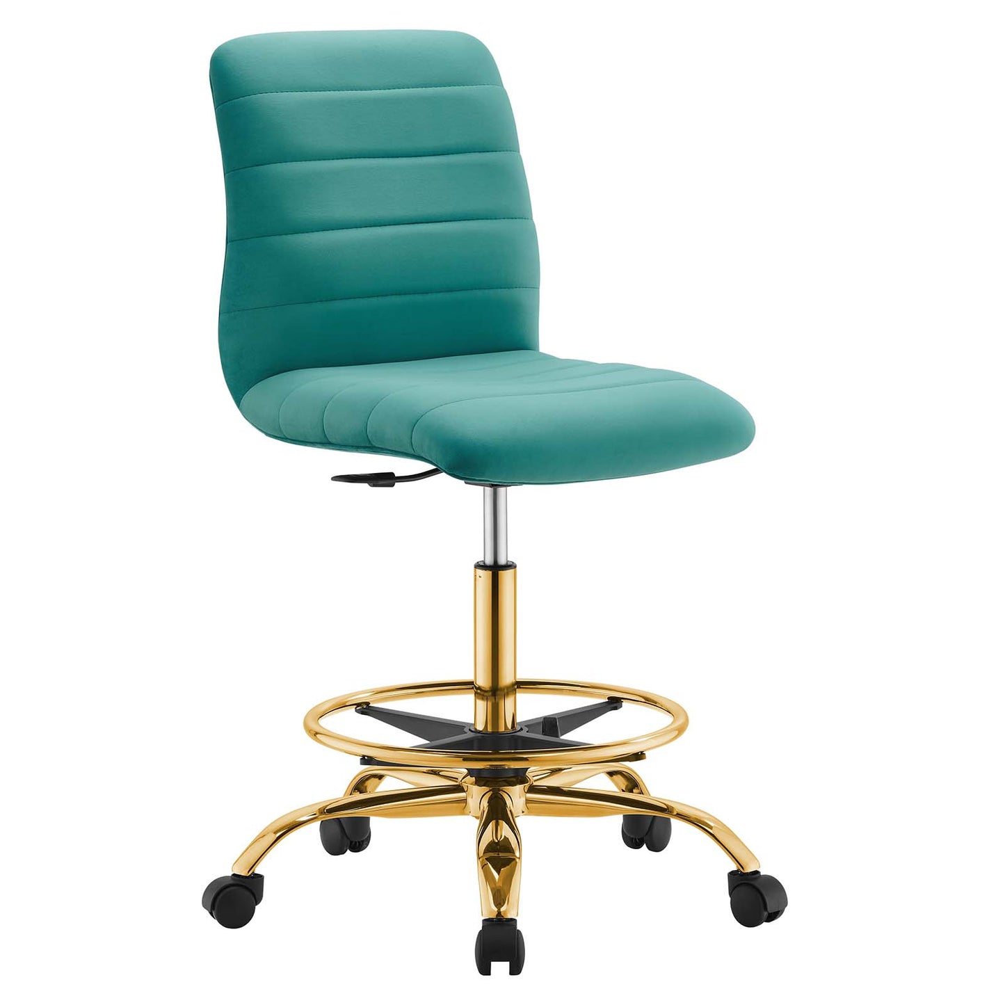 Ripple Armless Performance Velvet Drafting Chair By Modway - EEI-4976 | Office Chairs | Modishstore - 41