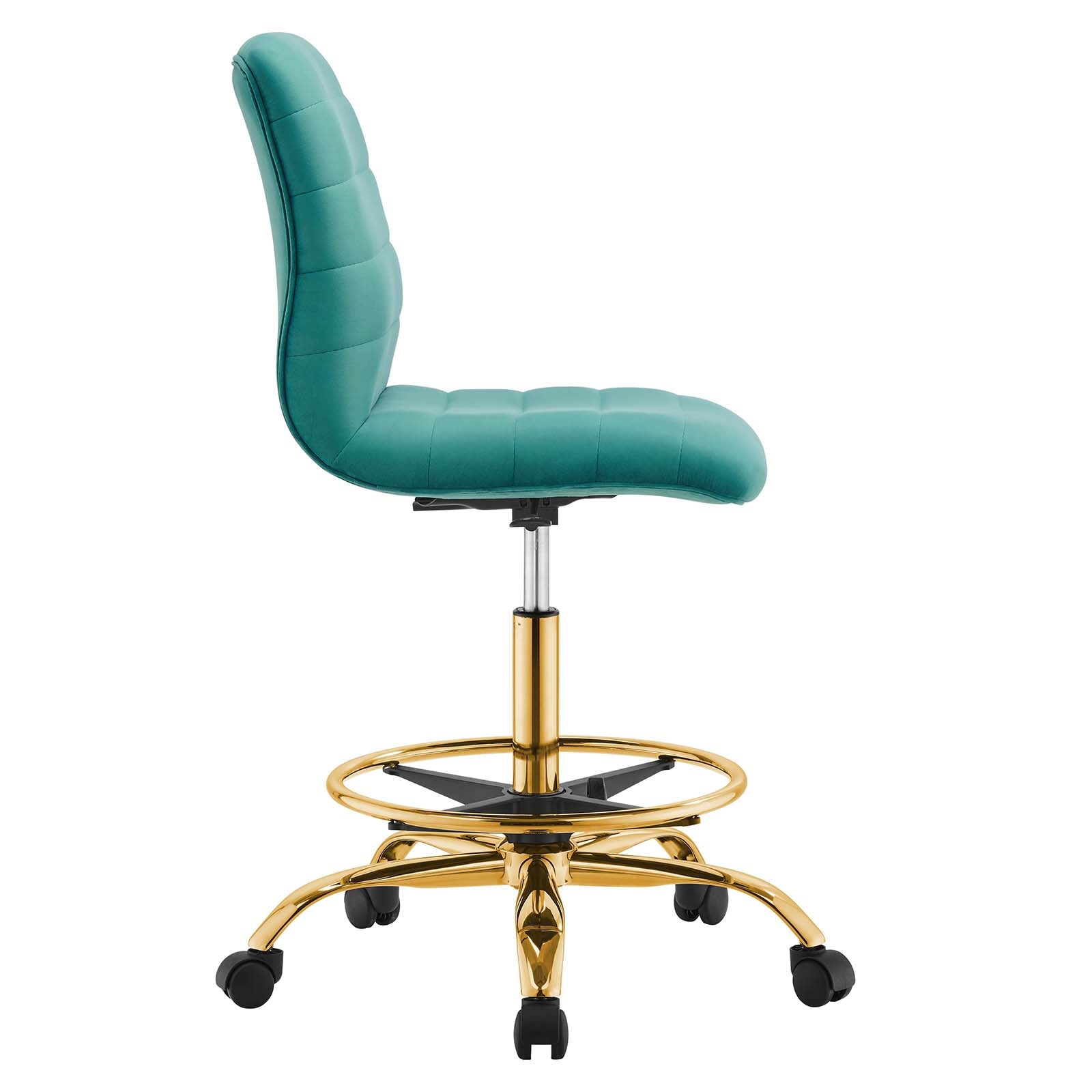 Ripple Armless Performance Velvet Drafting Chair By Modway - EEI-4976 | Office Chairs | Modishstore - 42