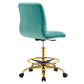 Ripple Armless Performance Velvet Drafting Chair By Modway - EEI-4976 | Office Chairs | Modishstore - 43