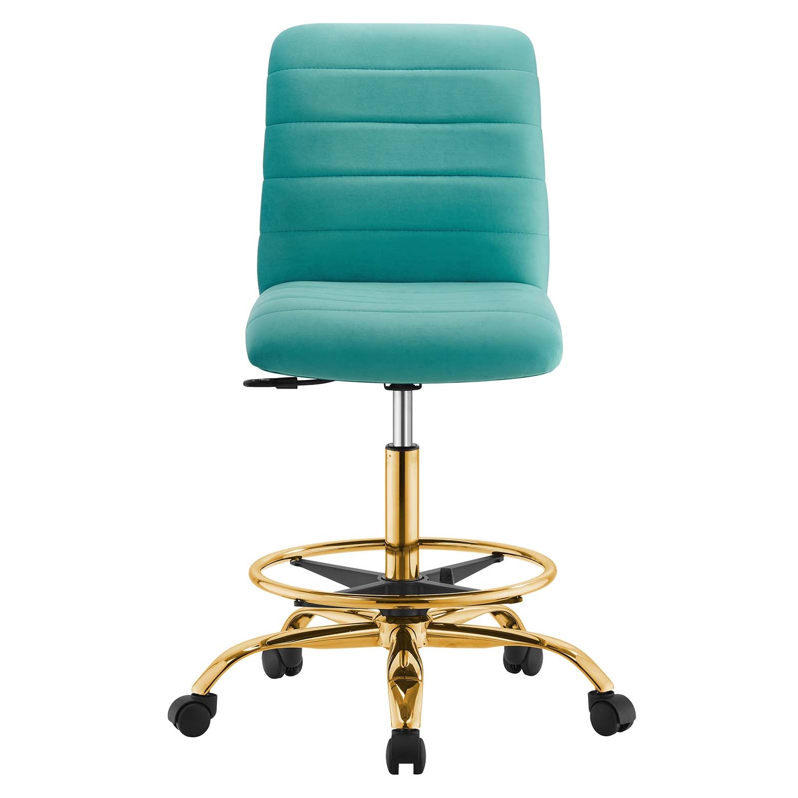 Ripple Armless Performance Velvet Drafting Chair By Modway - EEI-4976 | Office Chairs | Modishstore - 44