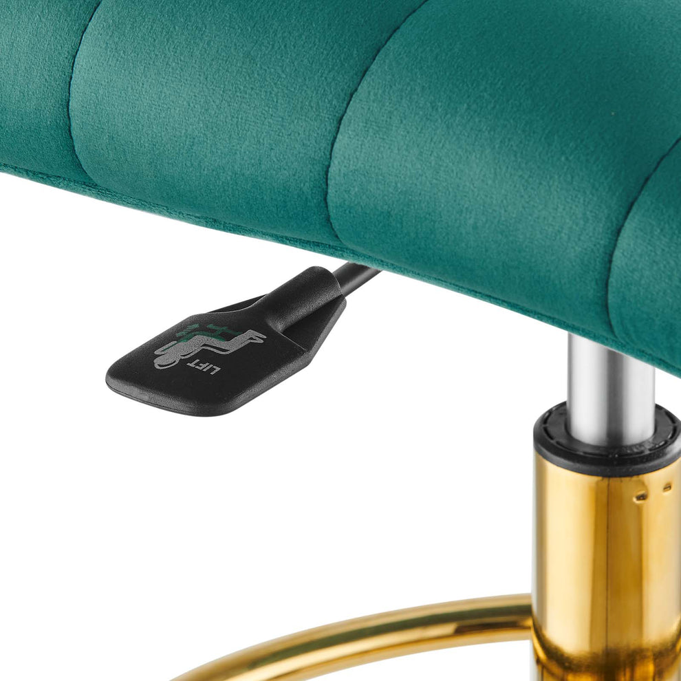 Ripple Armless Performance Velvet Drafting Chair By Modway - EEI-4976 | Office Chairs | Modishstore - 45