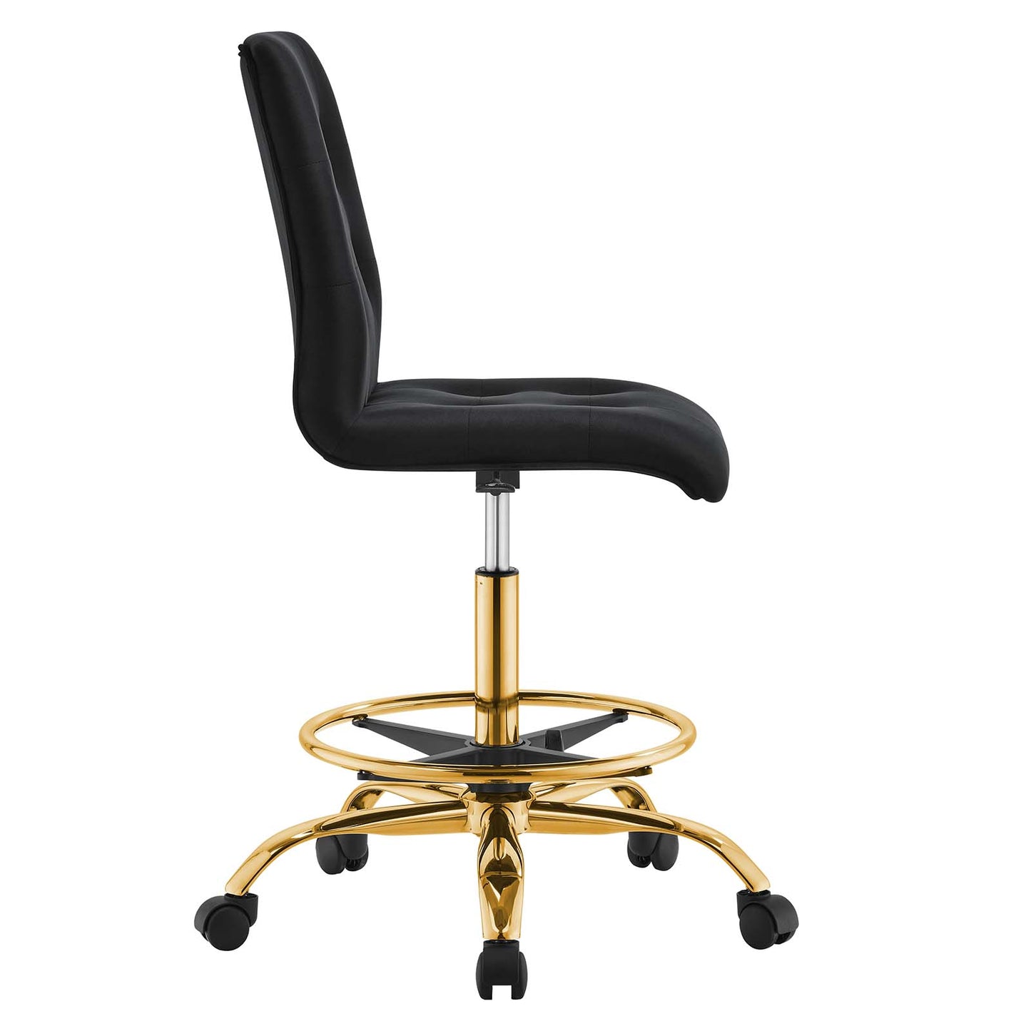 Prim Armless Performance Velvet Drafting Chair By Modway - EEI-4977 | Office Chairs | Modishstore - 3