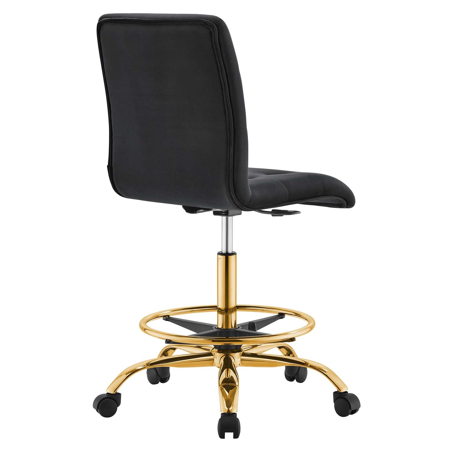 Prim Armless Performance Velvet Drafting Chair By Modway - EEI-4977 | Office Chairs | Modishstore - 4