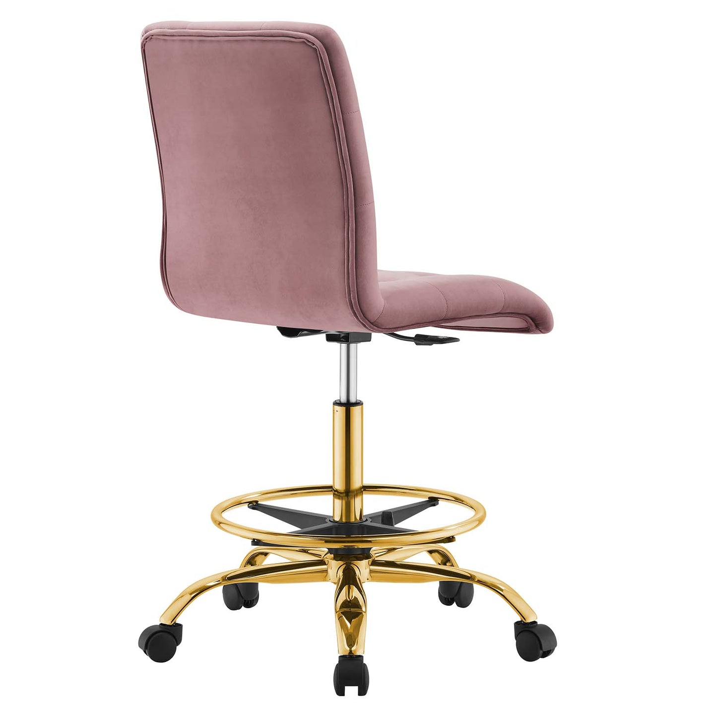 Prim Armless Performance Velvet Drafting Chair By Modway - EEI-4977 | Office Chairs | Modishstore - 11