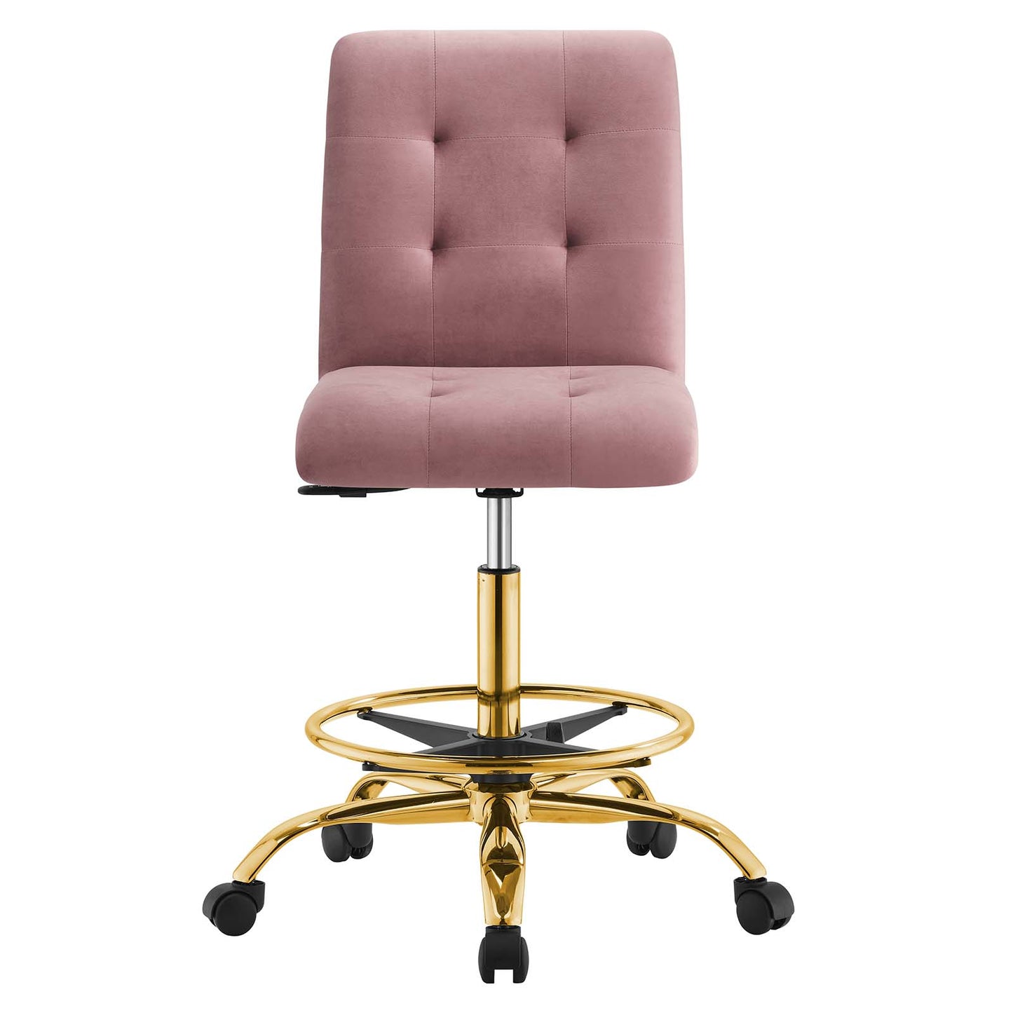 Prim Armless Performance Velvet Drafting Chair By Modway - EEI-4977 | Office Chairs | Modishstore - 12
