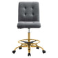 Prim Armless Performance Velvet Drafting Chair By Modway - EEI-4977 | Office Chairs | Modishstore - 20
