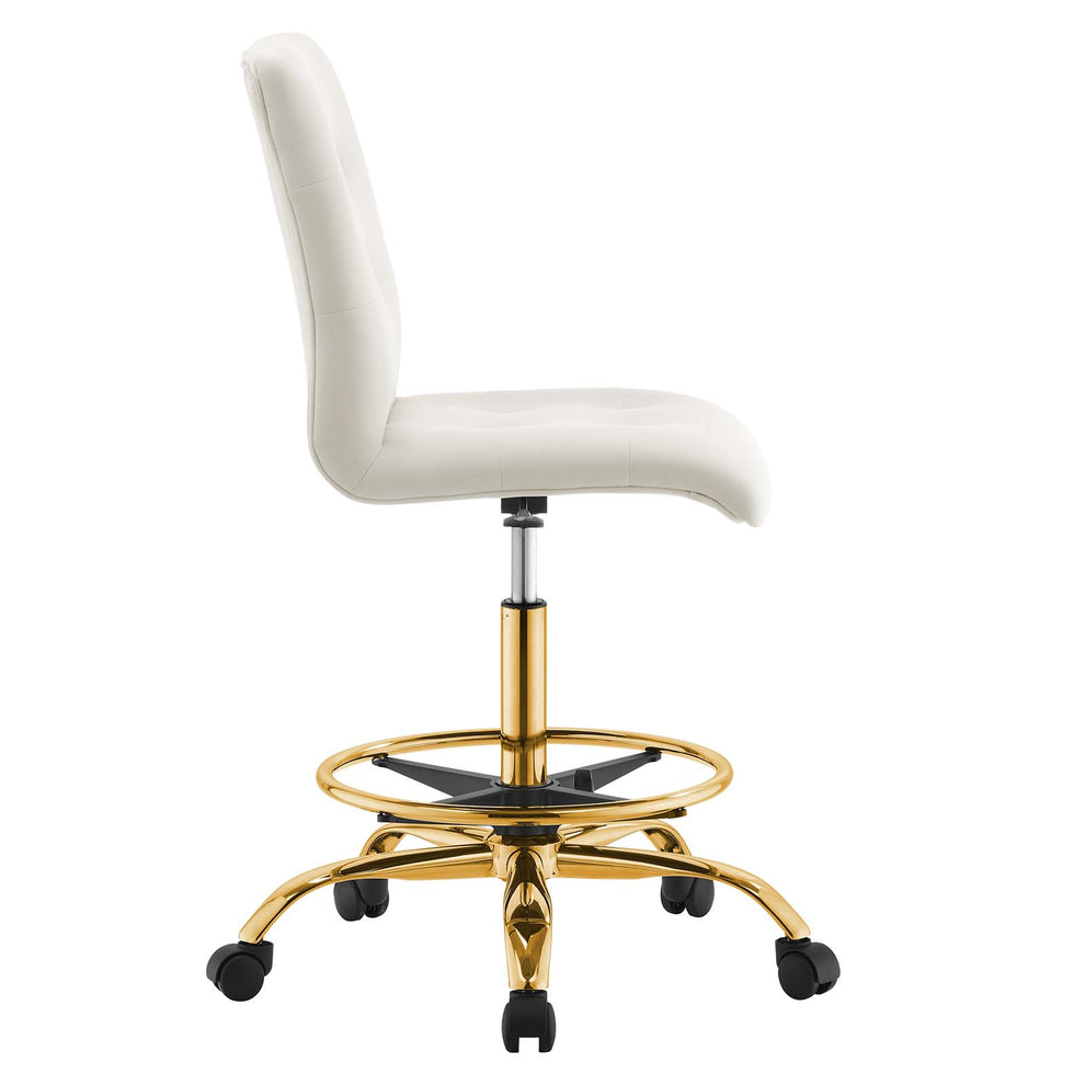 Prim Armless Performance Velvet Drafting Chair By Modway - EEI-4977 | Office Chairs | Modishstore - 26