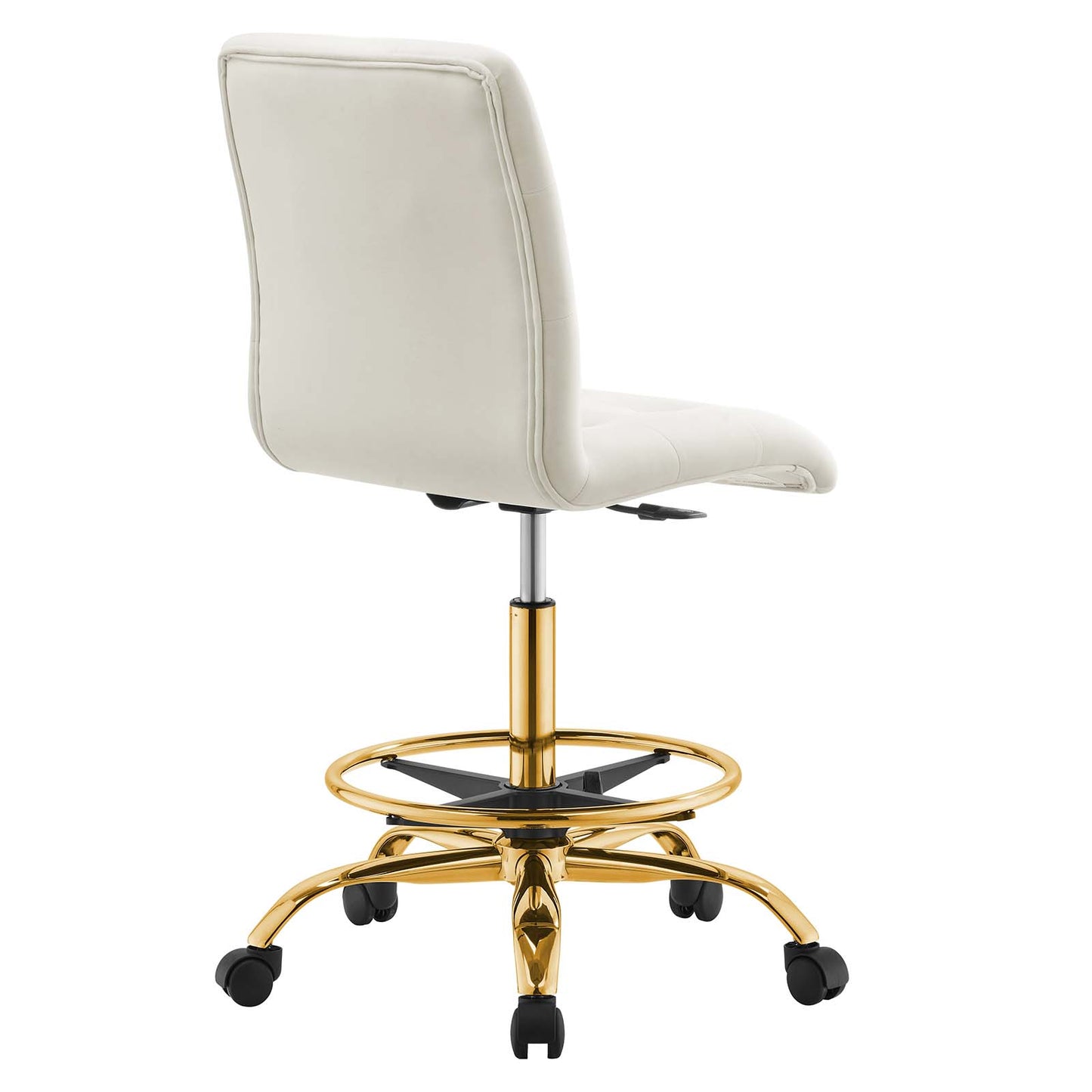 Prim Armless Performance Velvet Drafting Chair By Modway - EEI-4977 | Office Chairs | Modishstore - 27