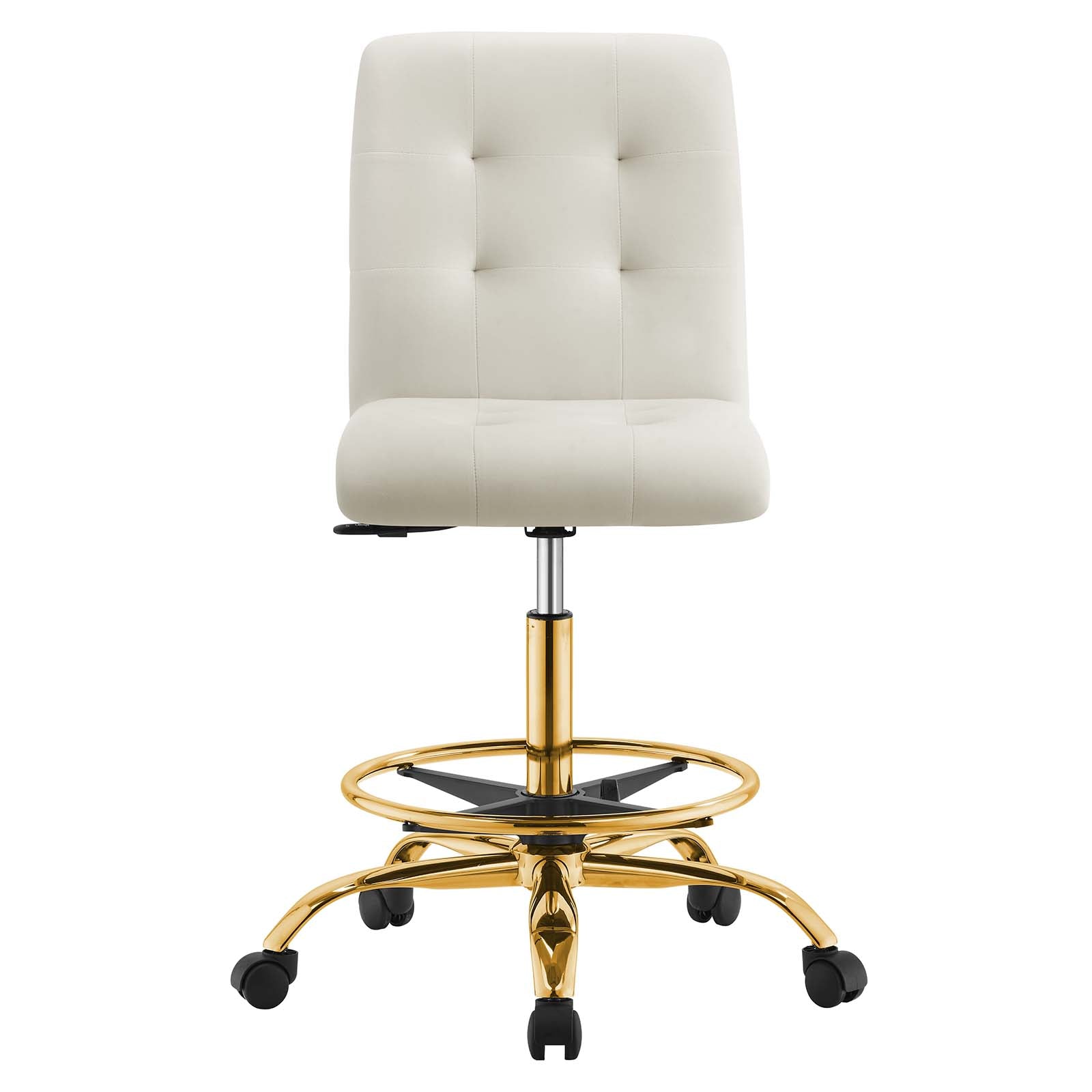 Prim Armless Performance Velvet Drafting Chair By Modway - EEI-4977 | Office Chairs | Modishstore - 28