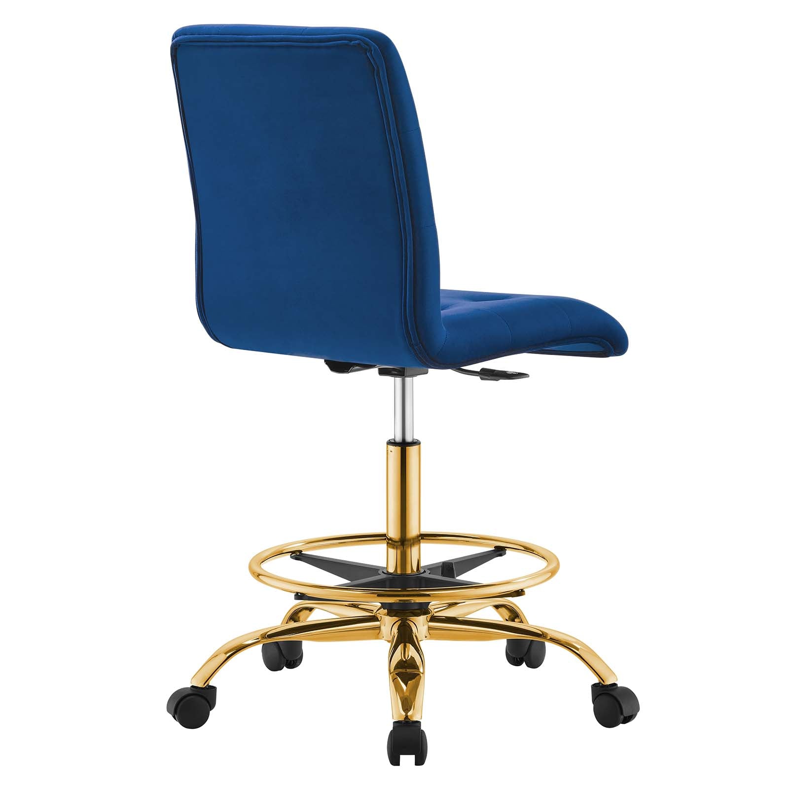 Prim Armless Performance Velvet Drafting Chair By Modway - EEI-4977 | Office Chairs | Modishstore - 35