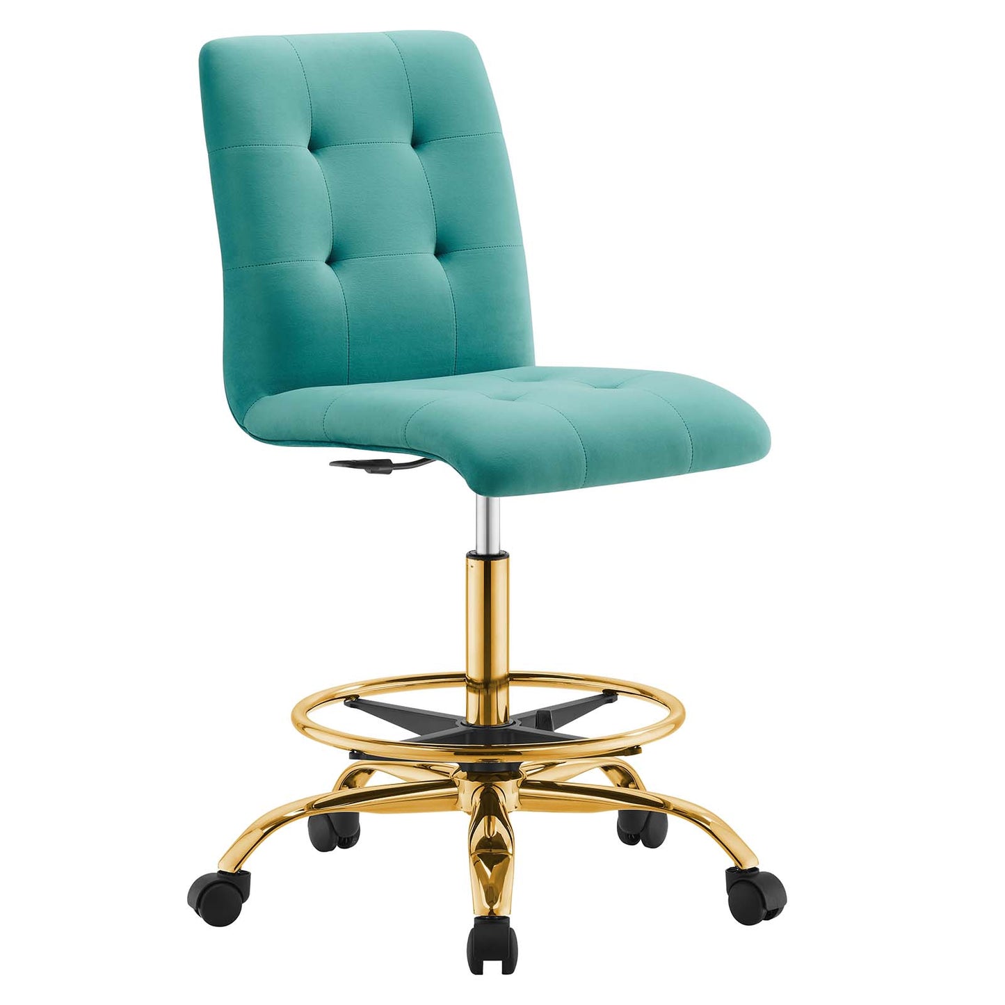 Prim Armless Performance Velvet Drafting Chair By Modway - EEI-4977 | Office Chairs | Modishstore - 41