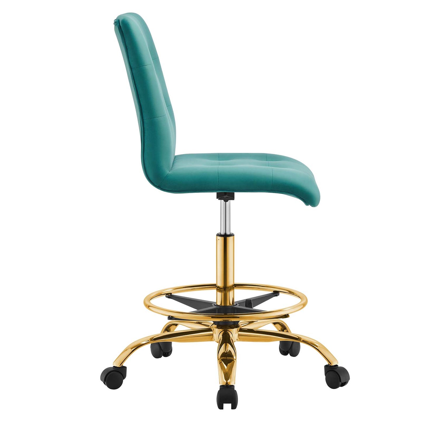 Prim Armless Performance Velvet Drafting Chair By Modway - EEI-4977 | Office Chairs | Modishstore - 42