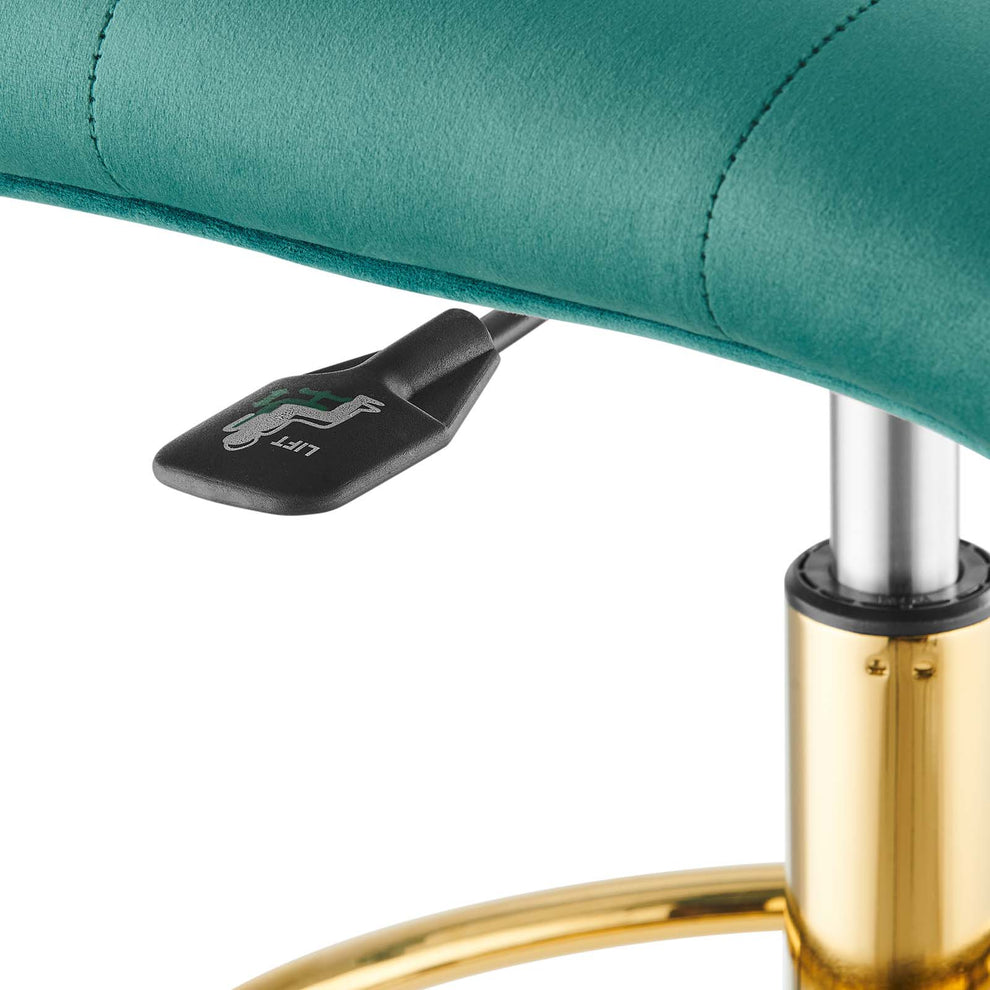 Prim Armless Performance Velvet Drafting Chair By Modway - EEI-4977 | Office Chairs | Modishstore - 45