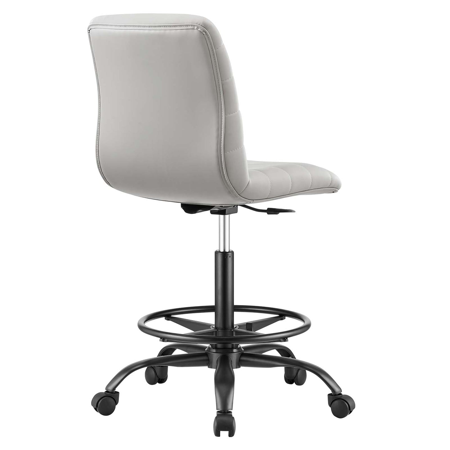 Ripple Armless Vegan Leather Drafting Chair By Modway - EEI-4978 | Office Chairs | Modishstore - 4