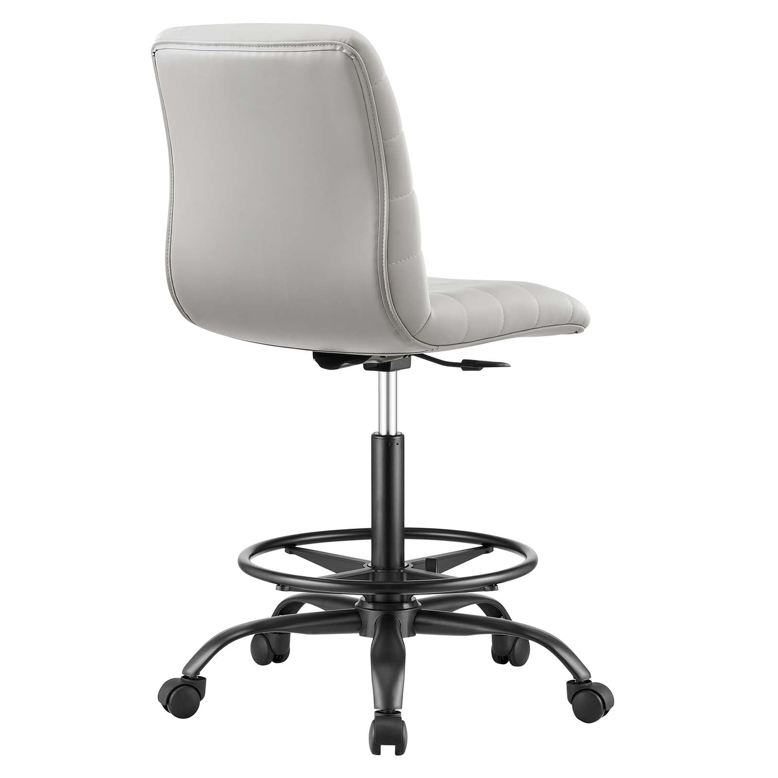 Ripple Armless Vegan Leather Drafting Chair By Modway - EEI-4978 | Office Chairs | Modishstore - 4