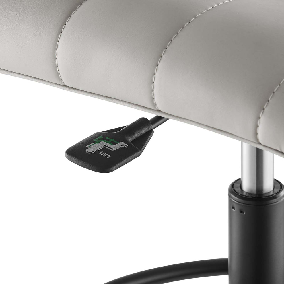 Ripple Armless Vegan Leather Drafting Chair By Modway - EEI-4978 | Office Chairs | Modishstore - 6