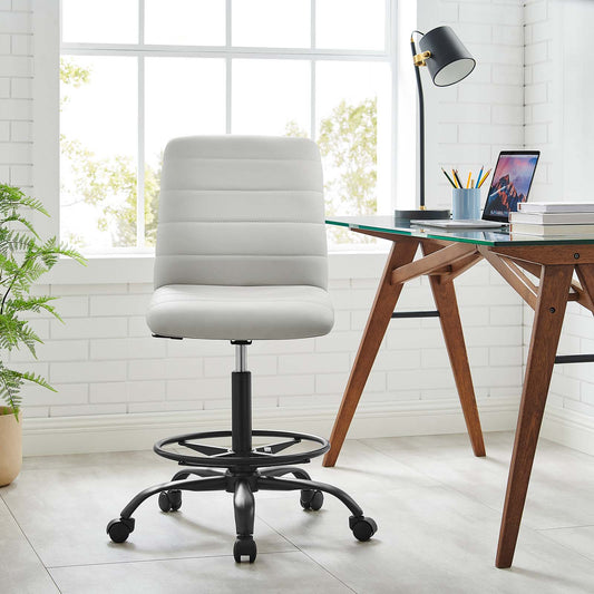 Ripple Armless Vegan Leather Drafting Chair By Modway - EEI-4978 | Office Chairs | Modishstore